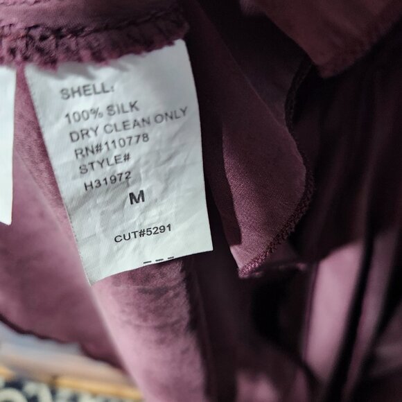 Silk tank top burgundy med - Picture 3 of 4